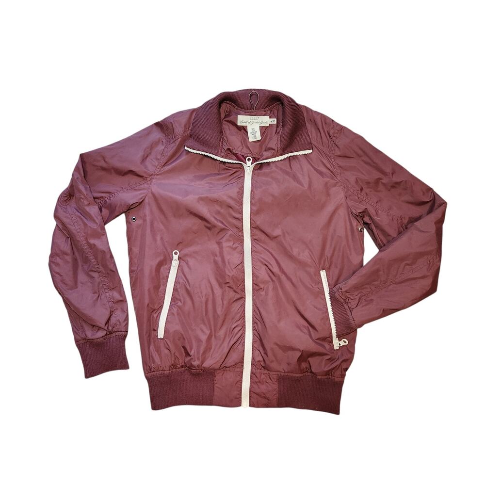 H&M LOGG men's bomber jacket burgundy size S